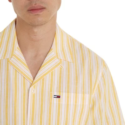 Chemise Columbia PFG Jaune Homme - Manches Courtes, Boutonnée, Taille XL