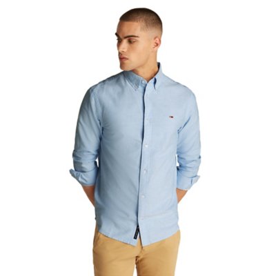 Chemise Homme Lucky Brand Oxford à Manches Longues - Bleu Clair, Taille XL - 100% Coton