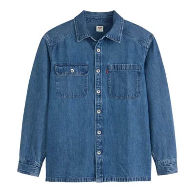 Chemise Levi's Homme à Carreaux Multicolore Taille M - Manches Longues, Coton Tricot, Occasion Très Bon état - Style Décontracté Ville/vacances