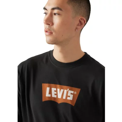 T-shirt Homme Levi's Noir - Taille M - Coupe Vintage - Coton - Occasion TB