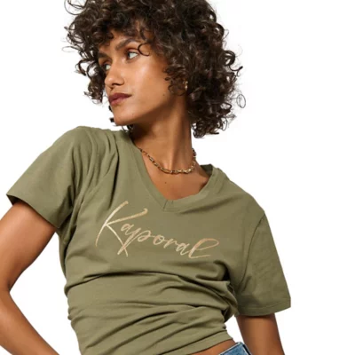 Tee-shirt À Manches Courtes Femme Signe KAPORAL BLACKSTORE