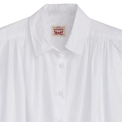 La blouse satinée manches courtes à revers cousu | Icône | Blouses pour