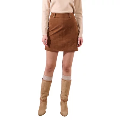 Jupe Femme Episode En Soie Pure - Taille 10, Style Wrap Over, Couleur Ambre & Gris, Longueur 34 Pouces, Occasion Très Bon état