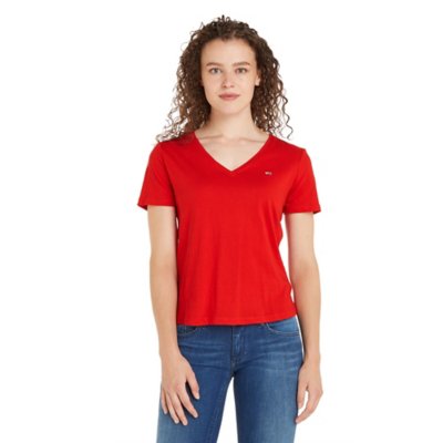 Tee shirt tommy hilfiger rouge femme cheap