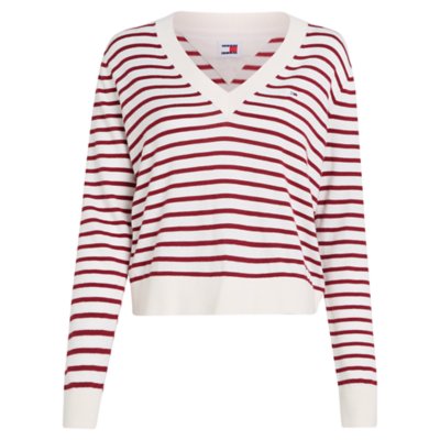 Pull femme Essential Col V Multicolore W186701 TOMMY JEANS