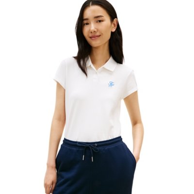 Polo à manches courtes femme Th Script Slim Multicolore W49259  TOMMY HILFIGER